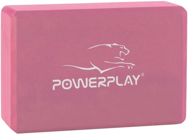 Блок для йоги PowerPlay OS PP_4006_Pink_Yoga_Brick рожевий 