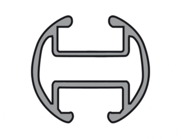 Штанга Gardinia Kira з внутрішньою доріжкою набірний d19 мм 160 см срібний 1 шт. 