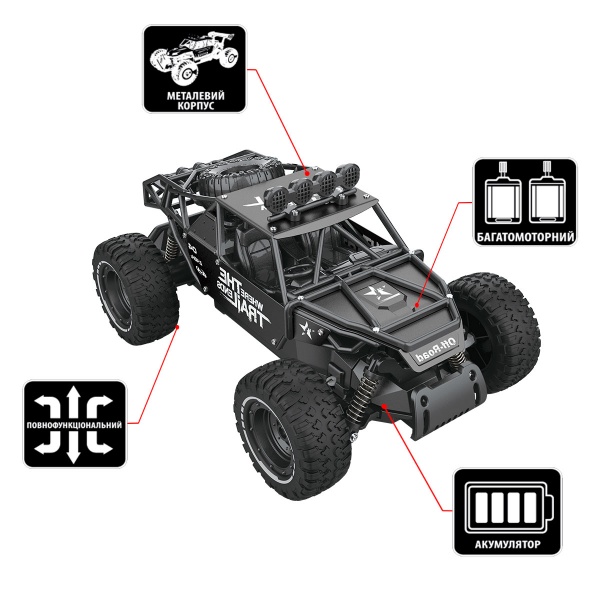 Автомобиль на р/у Sulong Toys OFF-ROAD CRAWLER RACE black 1:14