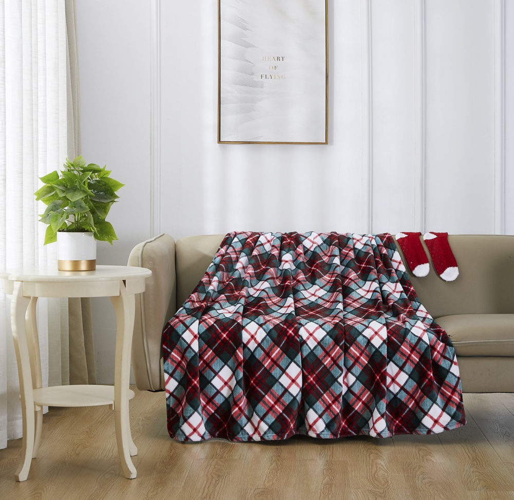 Набор Gift Red Checked плед и носки 150x200 см красный