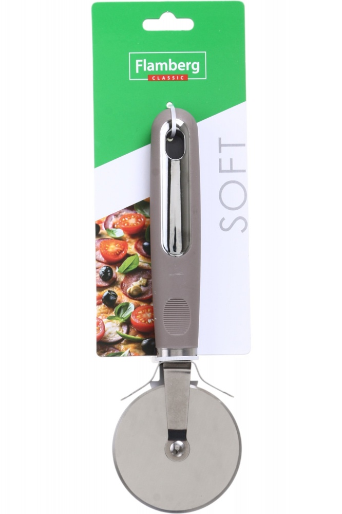 Нож для пиццы Flamberg Soft серый/мокко