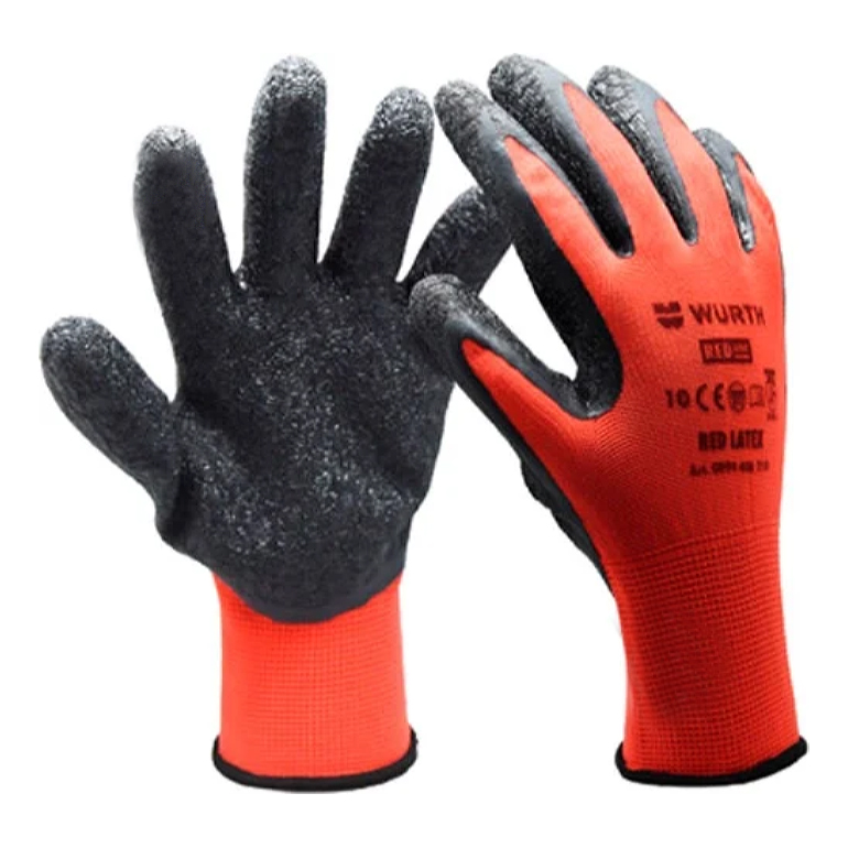 Перчатки WURTH RED LATEX GRIP с покрытием латекс 2XL (11) 0899408211