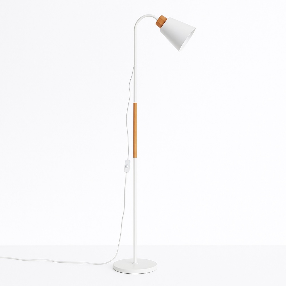 Торшер Berger 40 Вт E27 белый 1060-FL-1 White