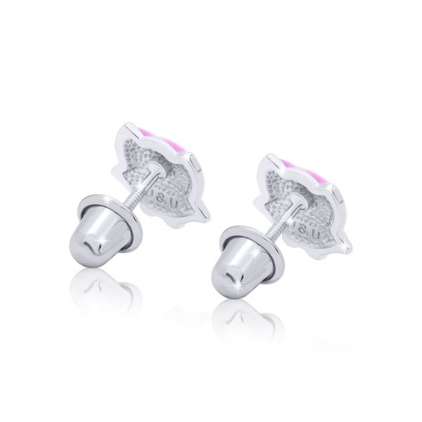 Серьги-пусеты UMa&UMi Сова фиолетовая