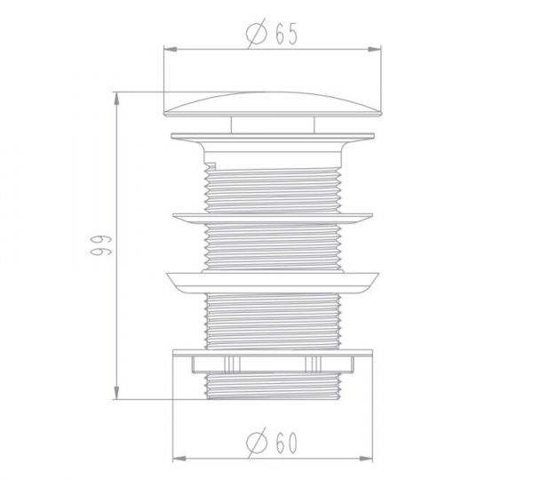 Донный клапан Aqua Rodos Тeppa Click-clack 5/4“