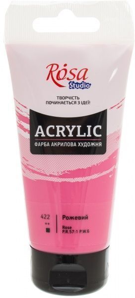 Краска акриловая Розовая 75 мл Rosa Start