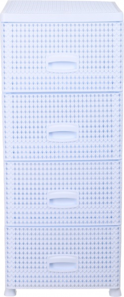 Комод пластиковая RIO 8508WH на 4 шухляды KNIT белый 894x386x431 мм