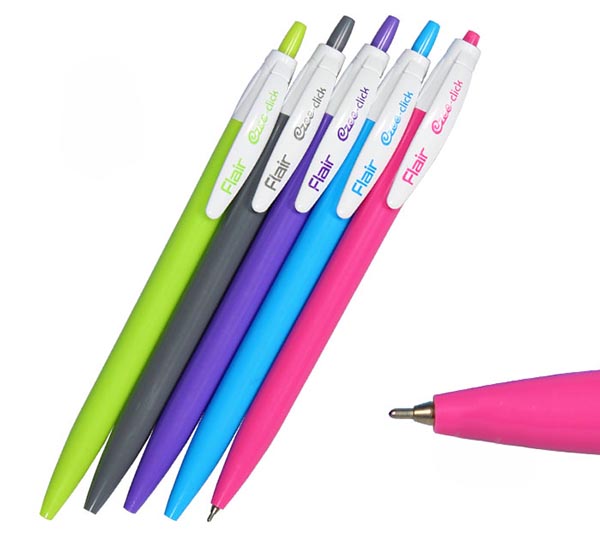 Ручка кулькова Flair синя Ezee click ASS 