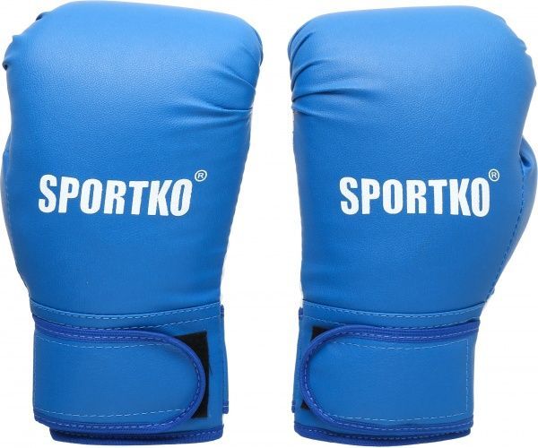 Боксерские перчатки SPORTKO 4oz голубой с белым