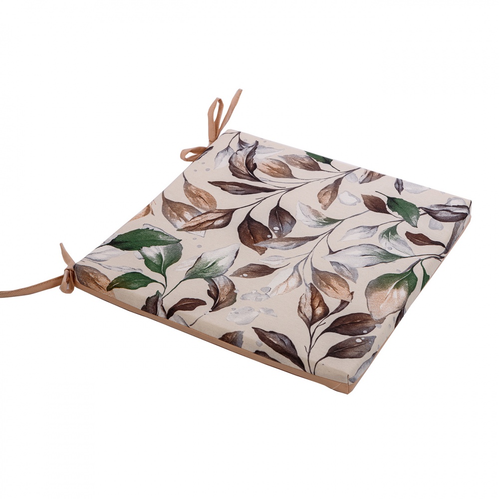 Подушка на стул 40х40x3 см лонета Malasia Fango