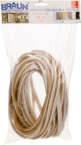 Пылезащитная щетка короткий ворс Schlegel 11 м 7,9x6 мм бежевый