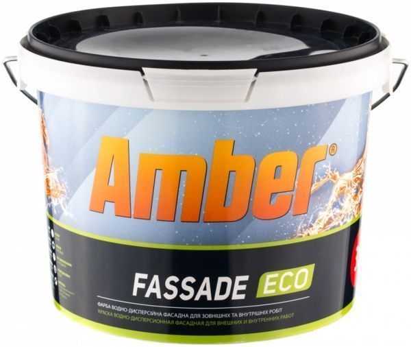 Фарба латексна водоемульсійна Amber Fassade Eco мат білий 3л 