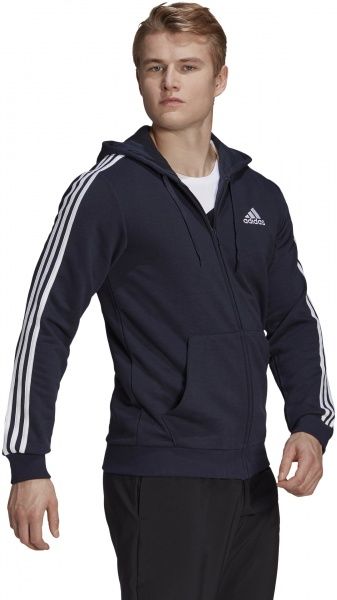 Джемпер Adidas M 3S FT FZ HD GK9033 р. 2XL чорний