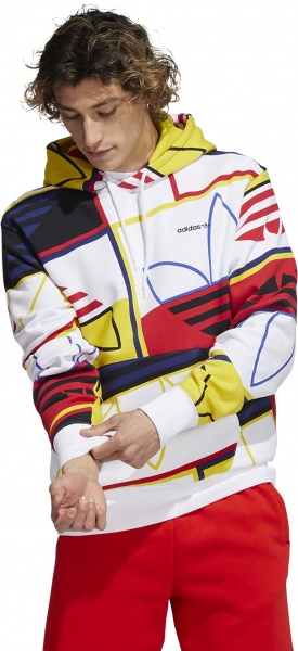 Джемпер Adidas AOP LOGO PLAY H H31319 р. L білий