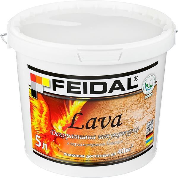 Декоративная штукатурка моделирующая Feidal Lava 5 л перламутровый