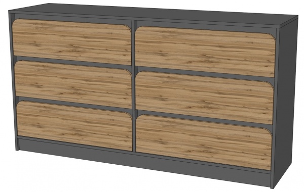 Комод Арт-3 антрацит/дуб аппалачи 