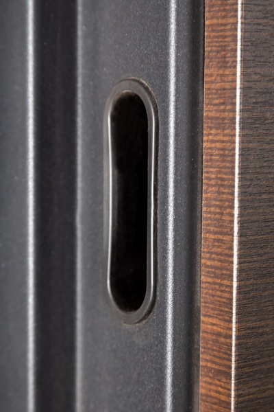 Дверь входная Revolut Doors В-413 мод. 163 венге горизонт темный / дуб пломбир горизонт 2040x840 мм левая