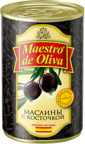 Маслини Maestro De Oliva з кісточкою 280г (8436024294743)