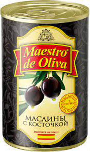 Маслины Maestro De Oliva с косточкой 280г (8436024294743)