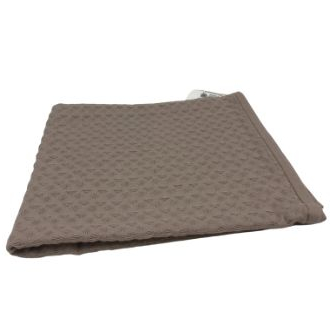 Полотенце вафельное с золотым бордюром 40x60 см кофейный 