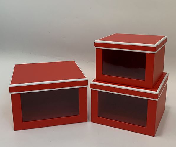 Коробка подарочная UFO W2019 23x23x14 см Red/White