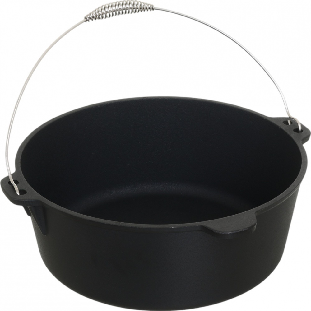 Казан Grilland 12 л чугунный туристический с крышкой UHR111703