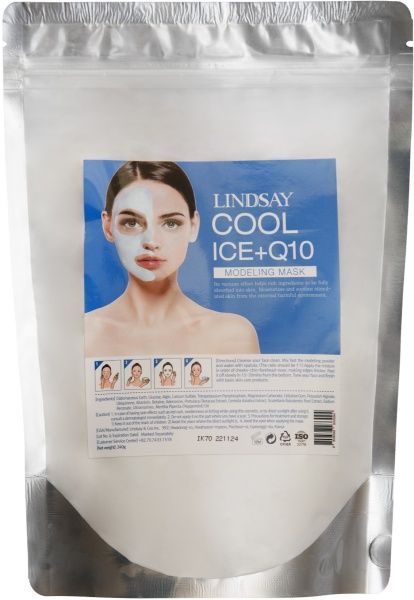 Маска для обличчя Lindsay моделююча охолоджуюча з коензимом Q10 / Cool Ice + Q10 Modeling Mask 240 г 1 шт.