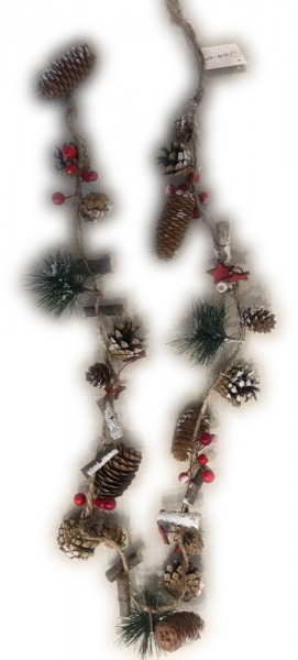 Гирлянда хвойная с шишками и ягодами EPI-LY175164-XM 1,2 м