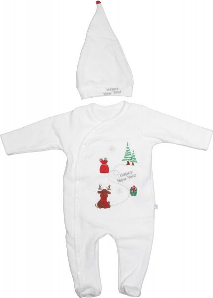 Комплект Фламинго праздничный молочный р.74 