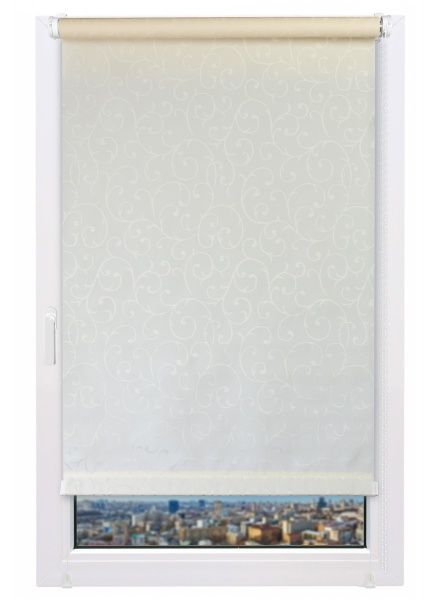 Ролета стандарт Delfa Жаккард Прима 156x170 см кремовая 
