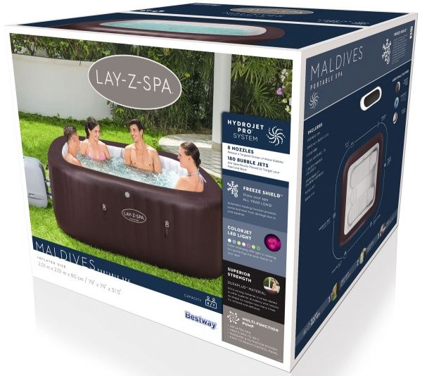 Спа-бассейн Bestway Мальдивы HydroJet Pro 201x201х80 см