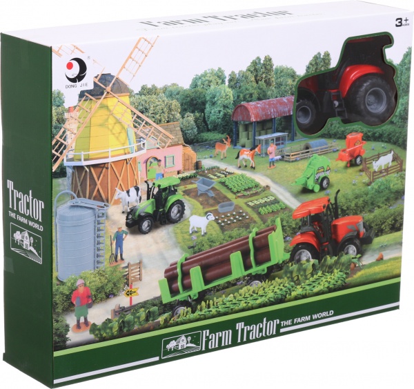 Ігровий набір Shantou х36 шт. ферма 45х34 см червоний JY301557