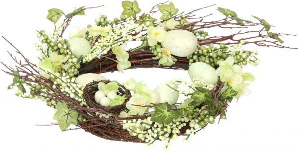 Декорация Венок весенний 42 см HS-34362