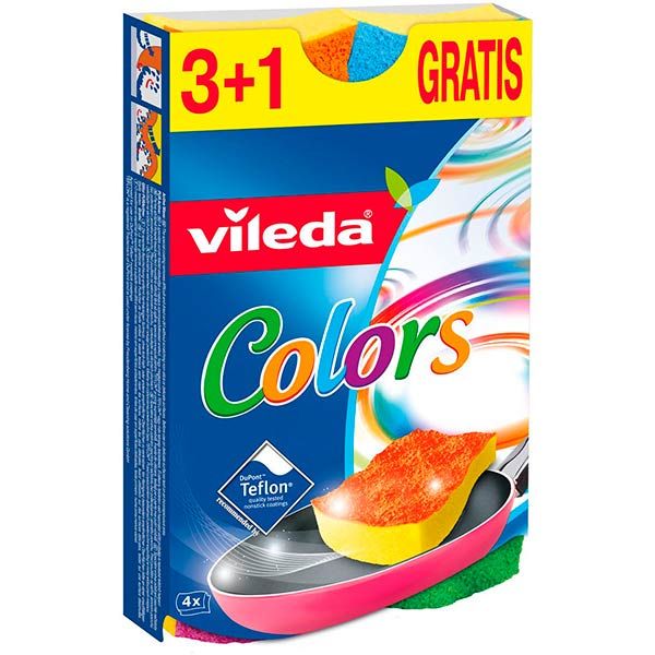 Губка Vileda для тефлоновой посуды Пур Актив 3 шт.