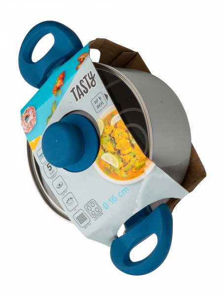 Кастрюля с крышкой Tasty 16 см 678538 Fackelmann