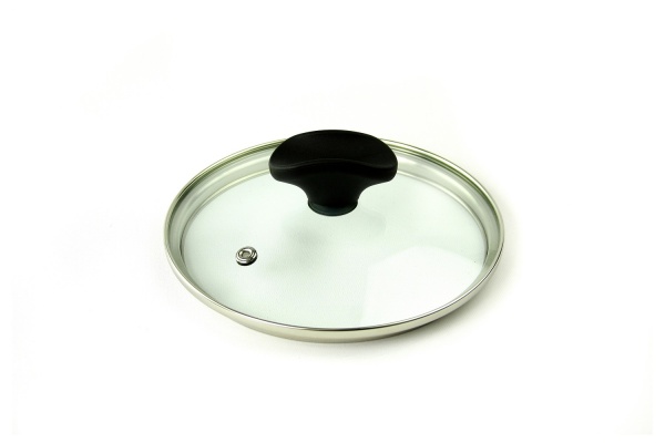 Крышка стеклянная с металлическим ободком 20 см TVS
