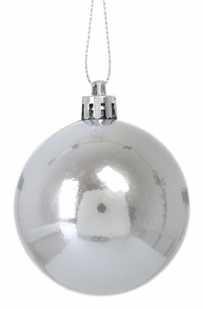 Набор елочных шаров Классика серебряный d 60 мм 30 шт./уп.