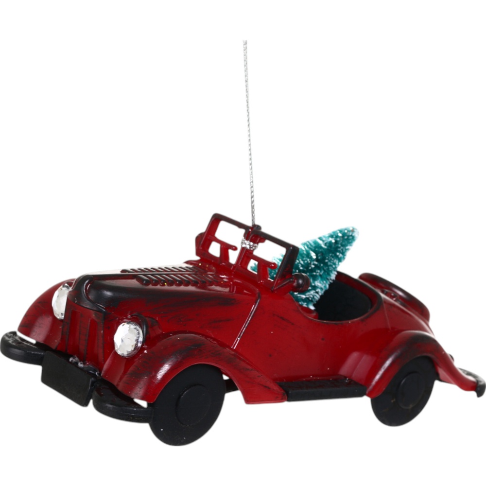 Підвіска пластикова авто модель ретро червоний F19560057