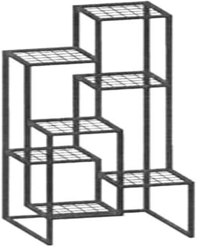 Подставка для цветов ступенчатая с сеткой 38,5х38,5x140 см черный 