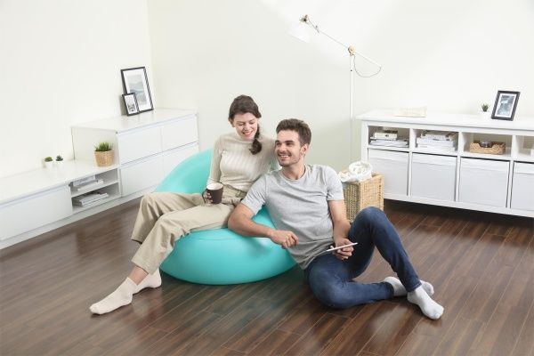 Кресло надувное Bestway Poshpod 107х102 см голубой