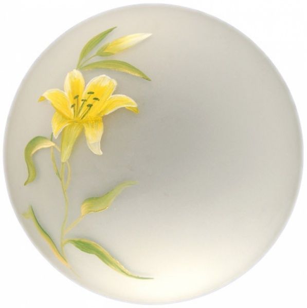 Светильник настенный Укрсвітло НПБ Лилия 1x60 Вт E27 белый с рисунком 11074 