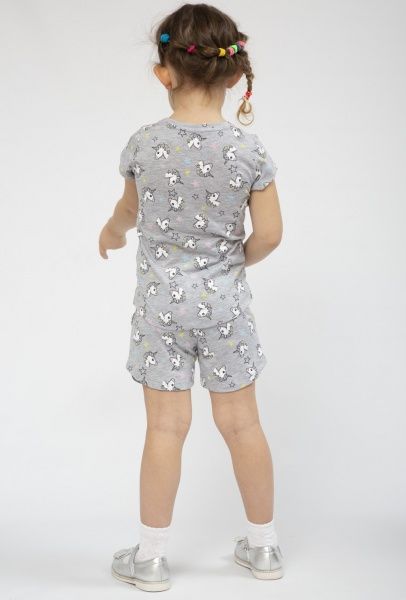 Костюм для дівчаток Luna Kids Unikorn р.116-122 світло-сірий із принтом 0033/12013 