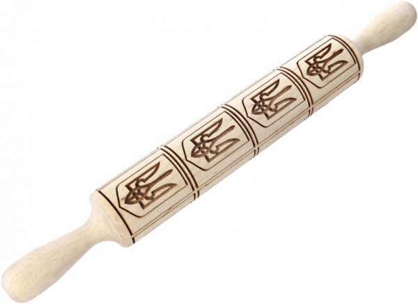 Скалка рельефная  20 см березовая SK003