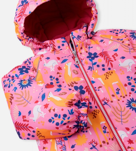 Костюм зимний для девочек Lassie Oivi рост 80 светло-розовый с принтом 7100020A 