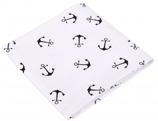 Пелюшка Luna Kids Якоря 90x90 см білий