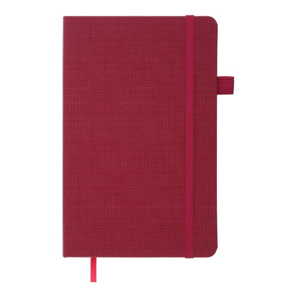 Книга для записей Tweed 125x195 мм 96 лист. клетка бордовый Buromax