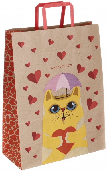 Пакет паперовий з ручками бурий KGB 324215 32х15х42 см в асортименті Art studio of happiness