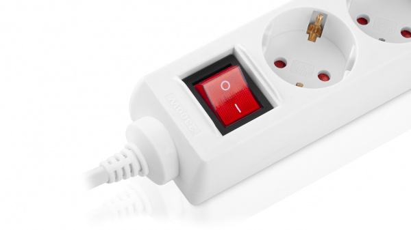 Фильтр-удлинитель Real-el RS-Protect M с заземлением 5 гн. белый 1,8 м