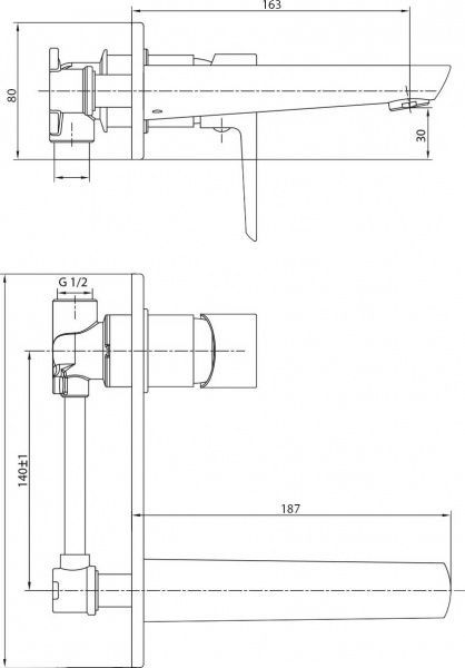 Змішувач для умивальника Imprese Breclav (VR-05245W)