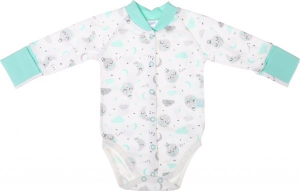 Боді дитяче унісекс Baby Veres Sleepy Moon р.56 м'ятний 